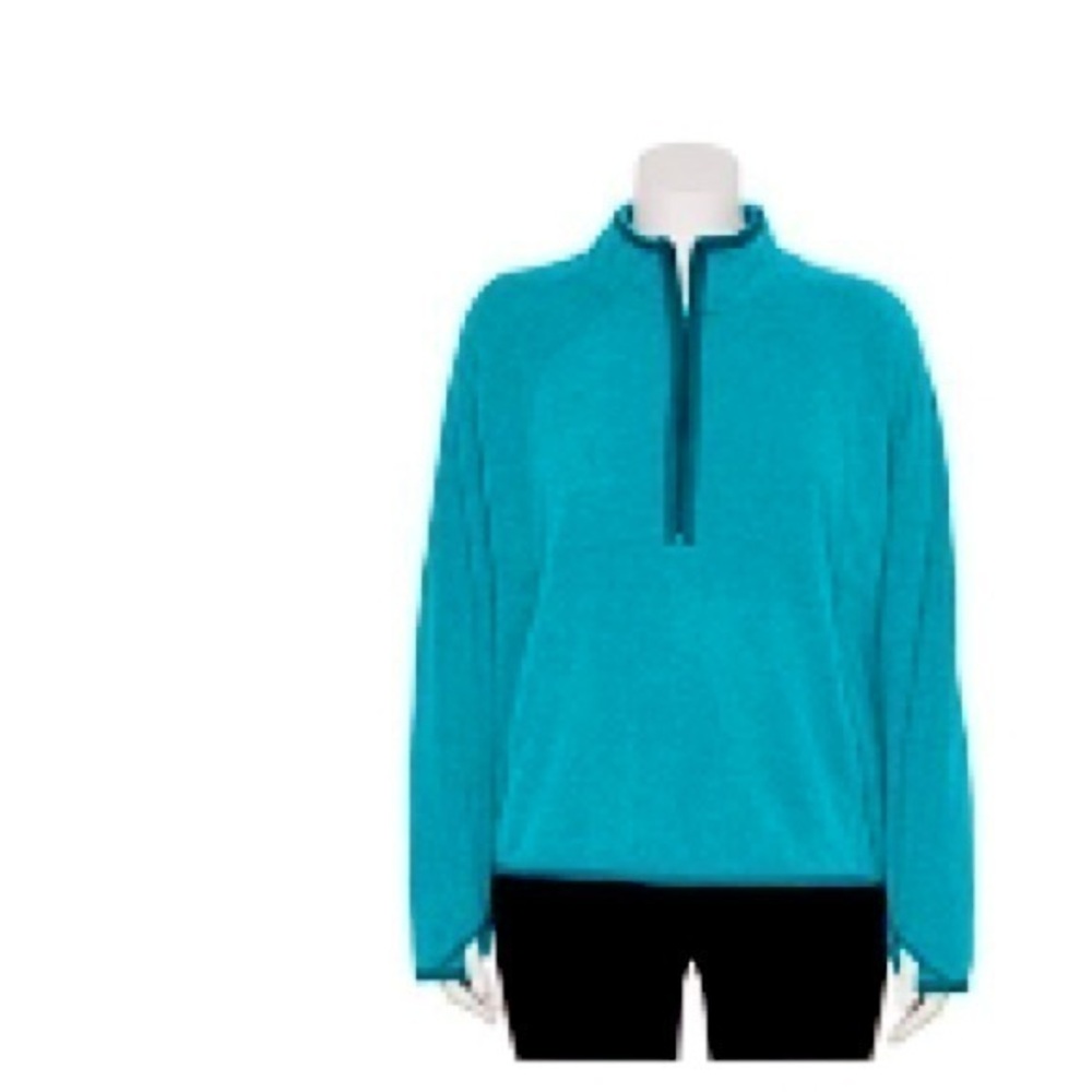 Tek Gear 1X Micro Fleece popover mockneck NWT